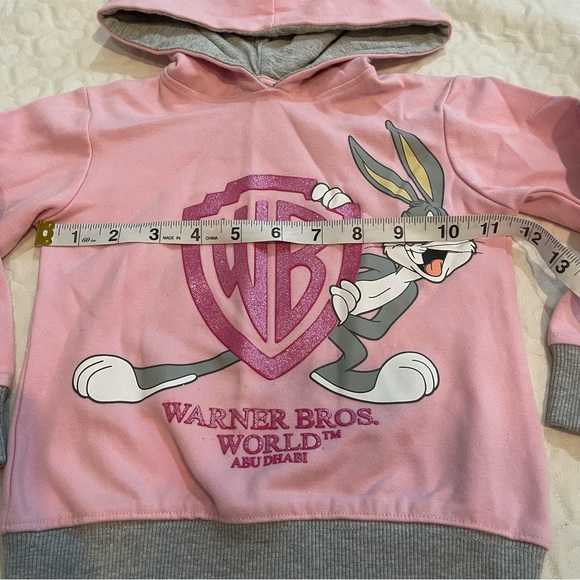 Warner Bros. World Abu Dubai Kids Girl’s Pink Hoodie with Bugs Bunny 2T 3T - Picture 4 of 7